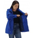 Parka Jaqueta Butu Biru Extra Grande Plus Size Feminino - Azul